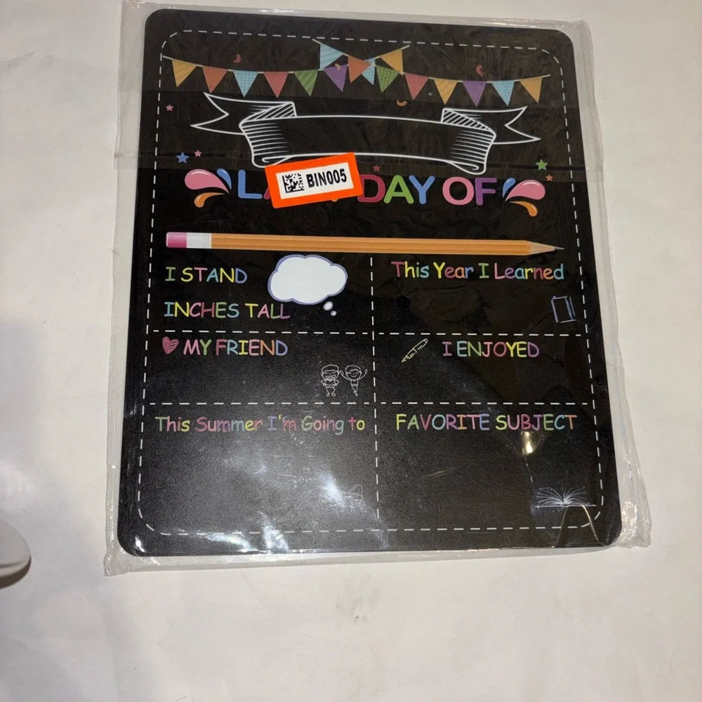 First Day of School Chalkboard Sign Back to school NWT